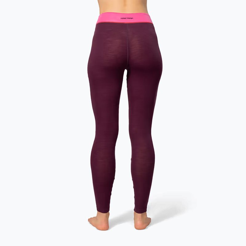 Completo di biancheria termica da donna KARI TRAA Kaia wine 6