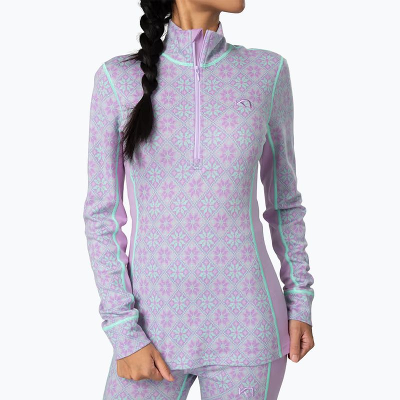 Felpa termica donna KARI TRAA Rose Half Zip lily 4