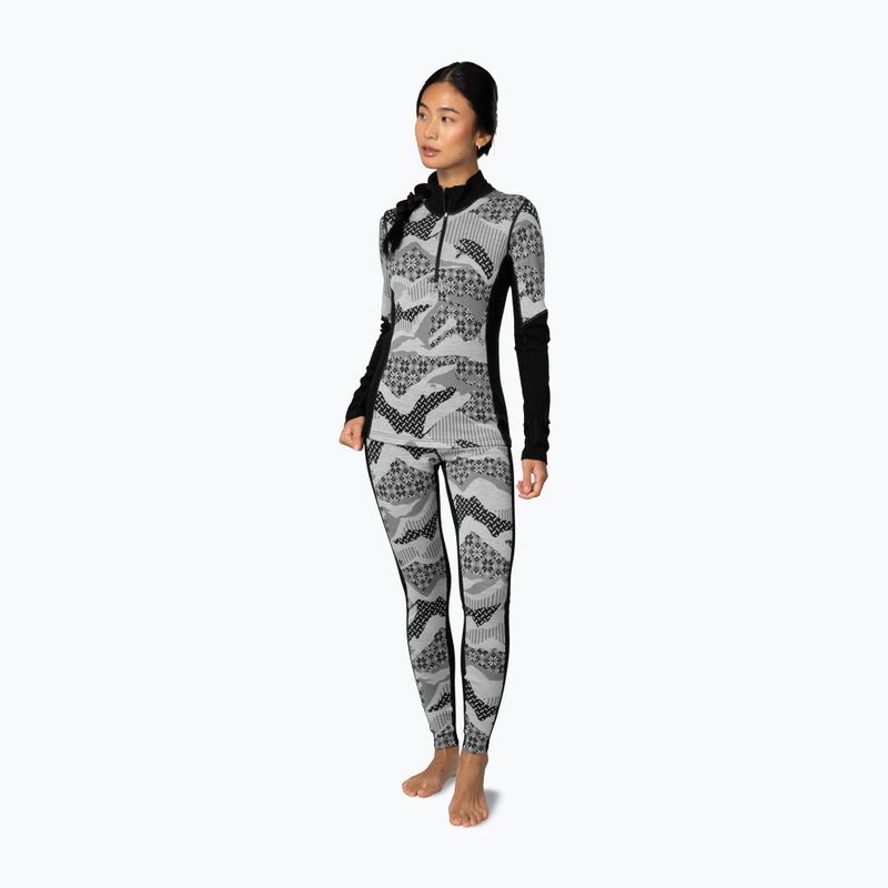 Felpa termica donna KARI TRAA Olea Half Zip black 2