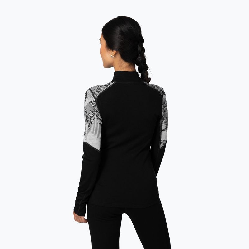 Felpa termica donna KARI TRAA Olea Half Zip black 3