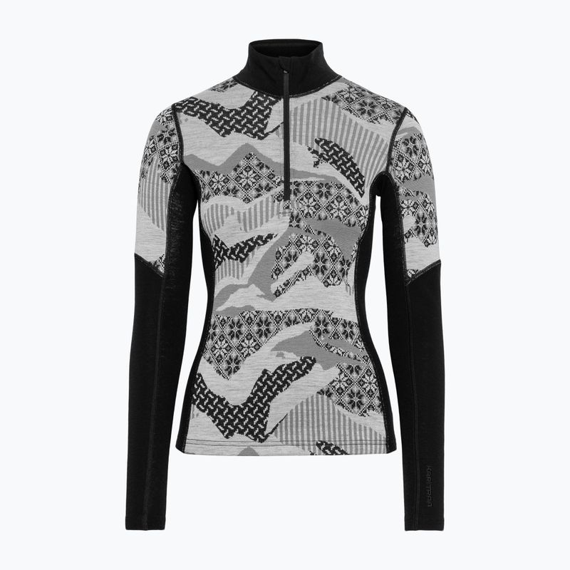 Felpa termica donna KARI TRAA Olea Half Zip black 4