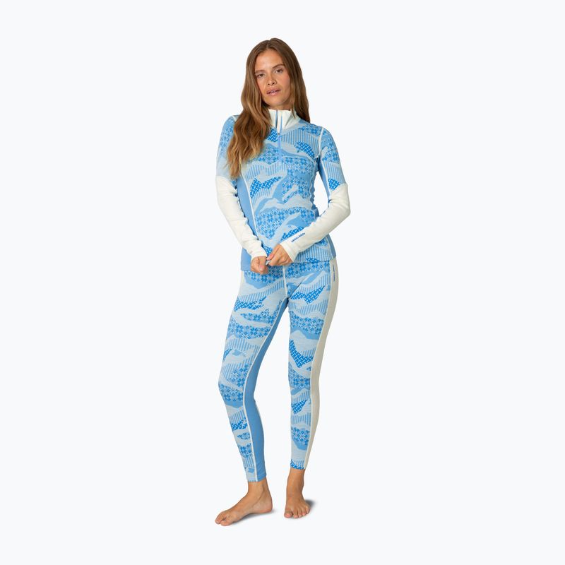 Felpa termica donna KARI TRAA Olea Half Zip ocean 2