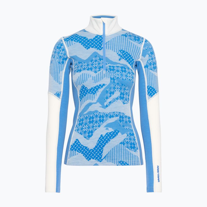 Felpa termica donna KARI TRAA Olea Half Zip ocean 5