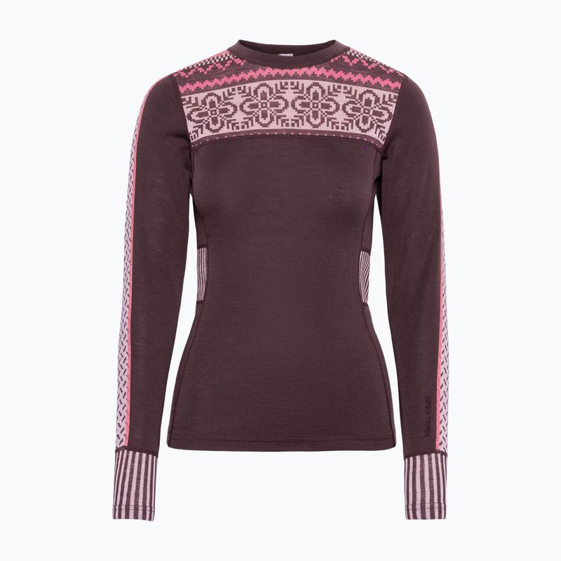 Felpa termica donna KARI TRAA Ines cocoa powder 3