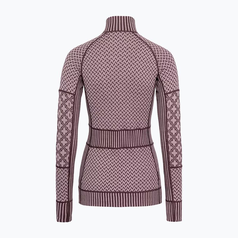 Felpa termica donna KARI TRAA Smekker Half Zip cocoa powder 5