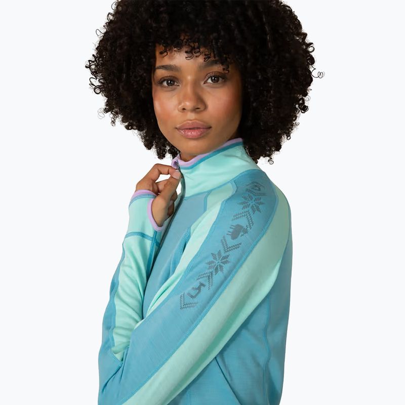 Felpa termica donna KARI TRAA Mila Half Zip blue lagoon 4