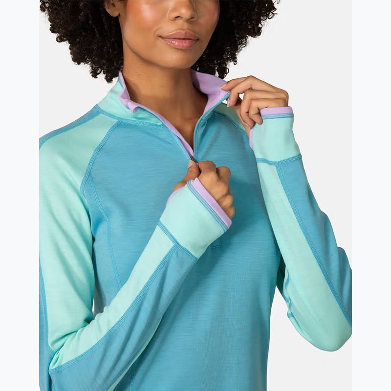 Felpa termica donna KARI TRAA Mila Half Zip blue lagoon 5