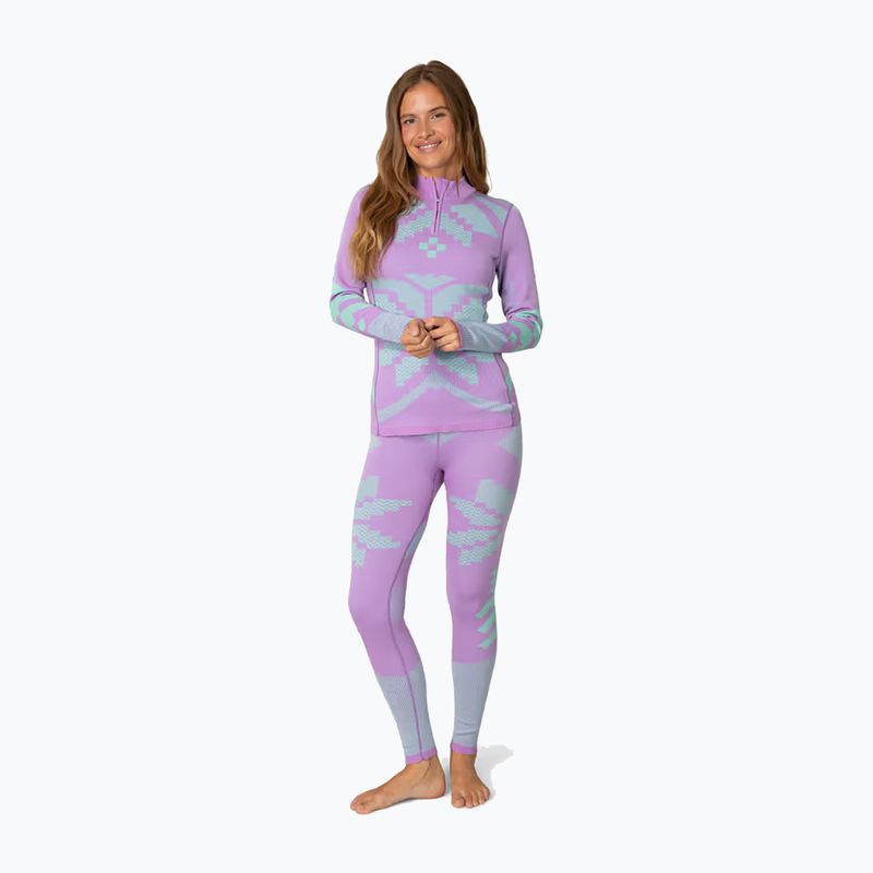 Felpa termica donna KARI TRAA Faith Half Zip violet 2