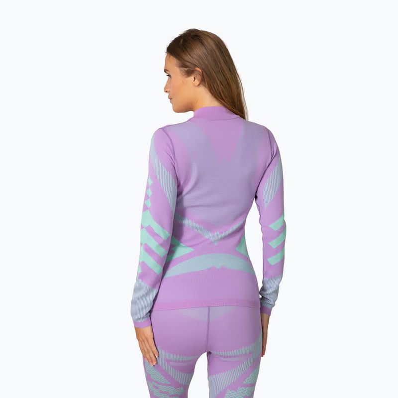 Felpa termica donna KARI TRAA Faith Half Zip violet 3