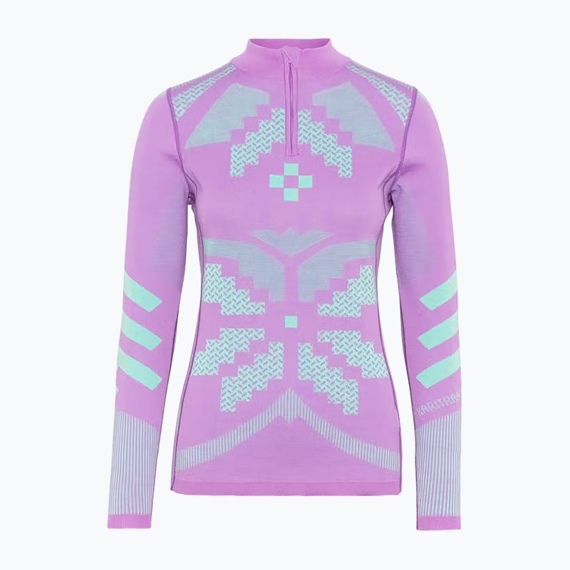 Felpa termica donna KARI TRAA Faith Half Zip violet 4