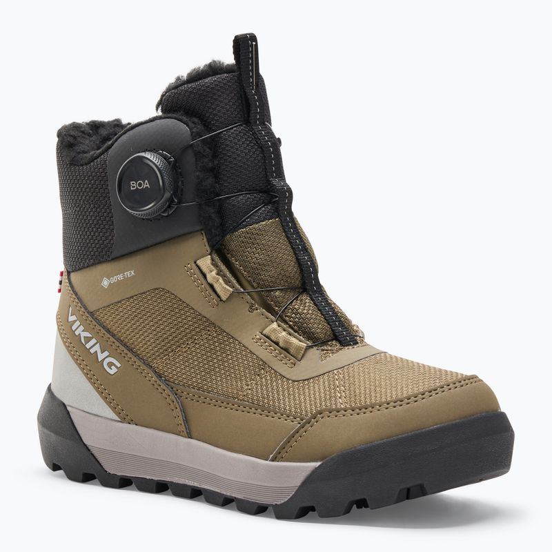 Scarponi da neve Viking Expower Warm GTX BOA kaki per bambino