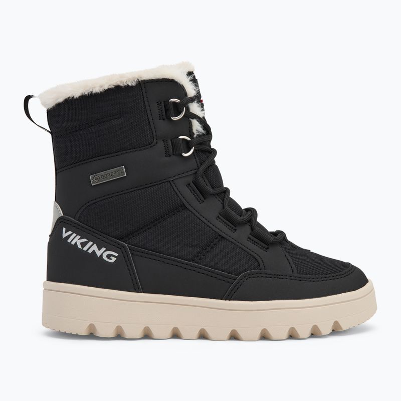 Viking Fleek Warm GTX Zip nero stivali da neve per bambini 2