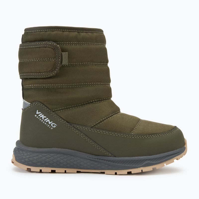Viking Footwear Equip caldo impermeabile 1V Pull On oliva Scarpe da neve per bambini 2