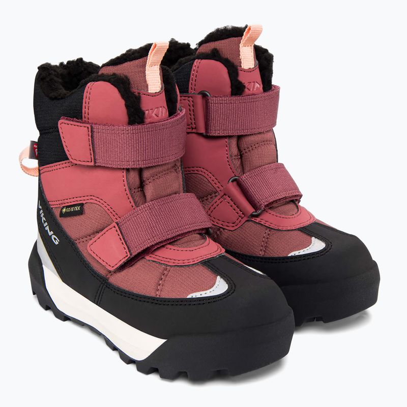 Stivali da neve Viking Footwear Expower Warm GTX 2V rosa scuro per bambini 8