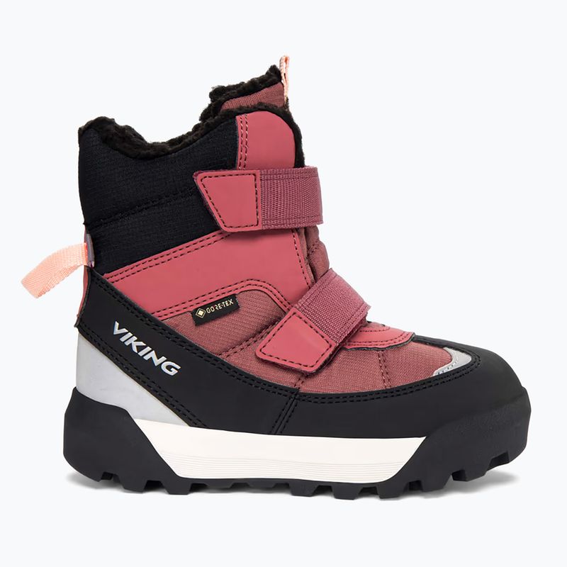 Stivali da neve Viking Expower Warm GTX 2V rosa scuro per bambini 9