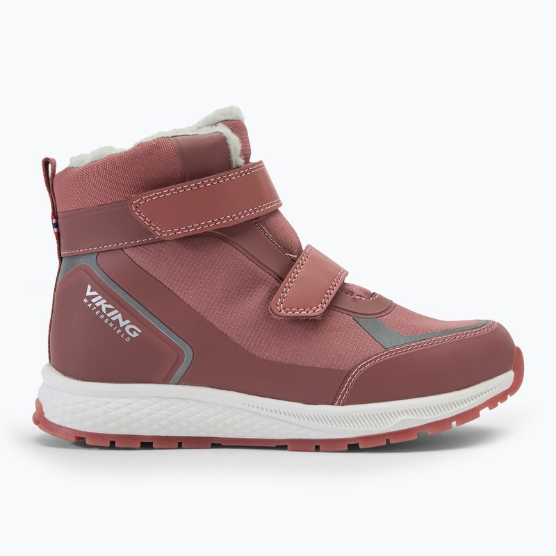 Viking Footwear Equip Glow Warm WP 2V rosa stivali da neve per bambini 2