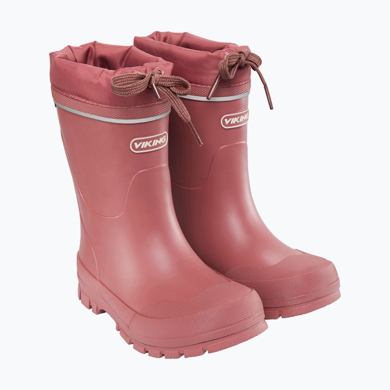 Stivali di gomma per bambini Viking Footwear Jolly Warm pink 3