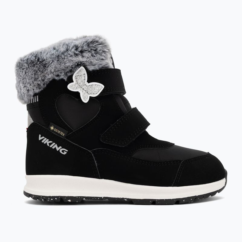 Viking Footwear Belle Butterfly Warm GTX 2V stivali da neve per bambini nero 2