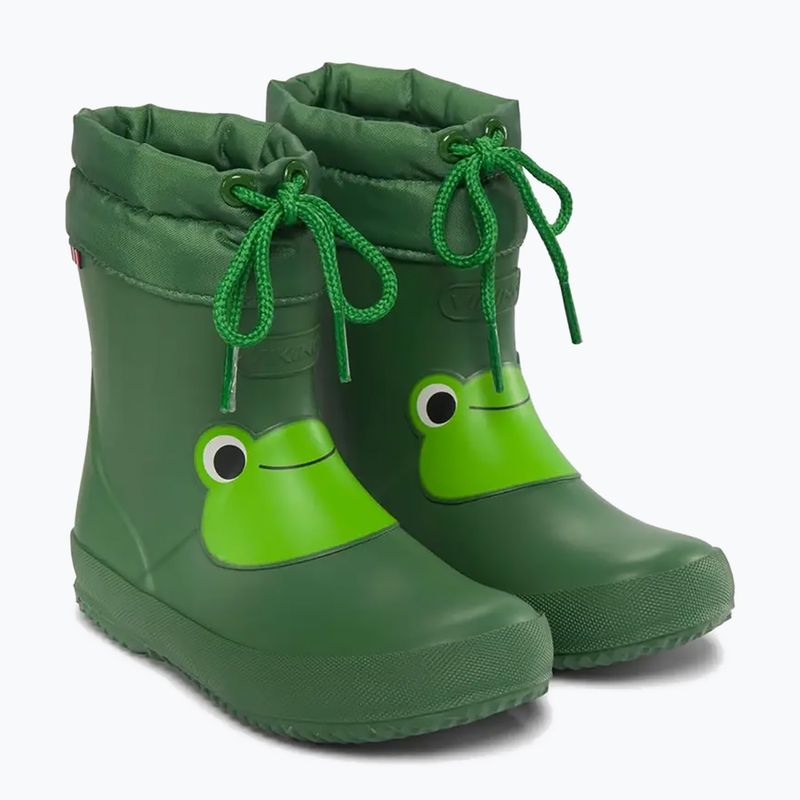 Stivali da pioggia per bambini Viking Footwear Alv Indie Print verde 10