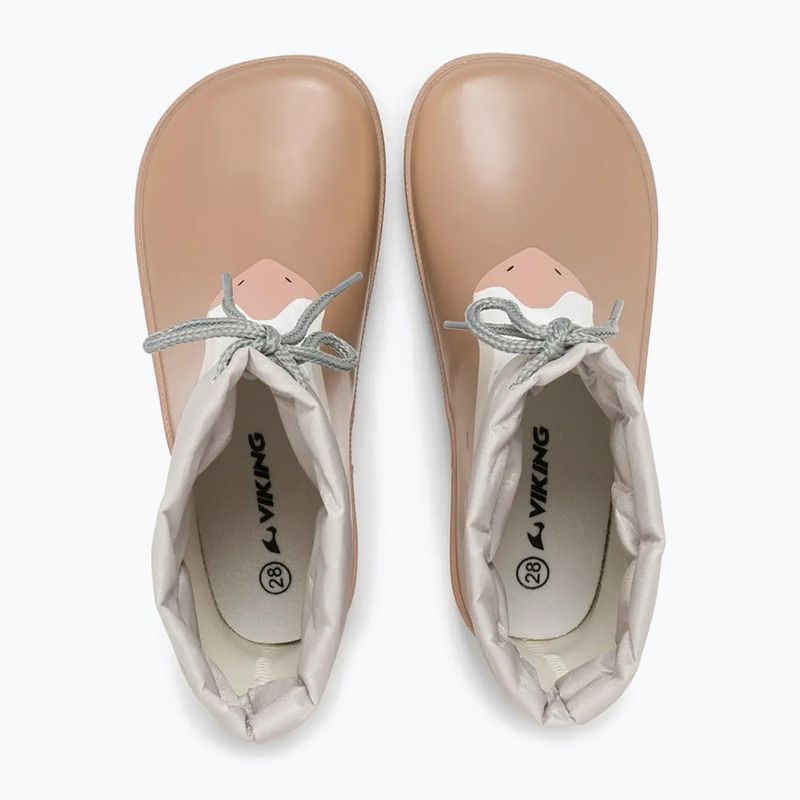 Stivali per bambini Viking Footwear Alv Barefoot Paw Print beige 12