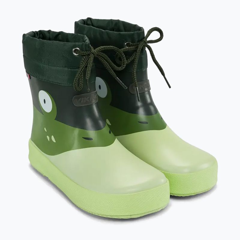 Stivali per bambini Viking Footwear Alv Barefoot Paw Print verde chiaro/verde 10