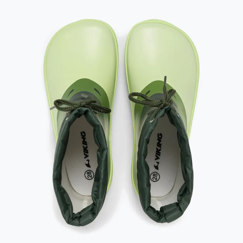 Stivali per bambini Viking Footwear Alv Barefoot Paw Print verde chiaro/verde 12