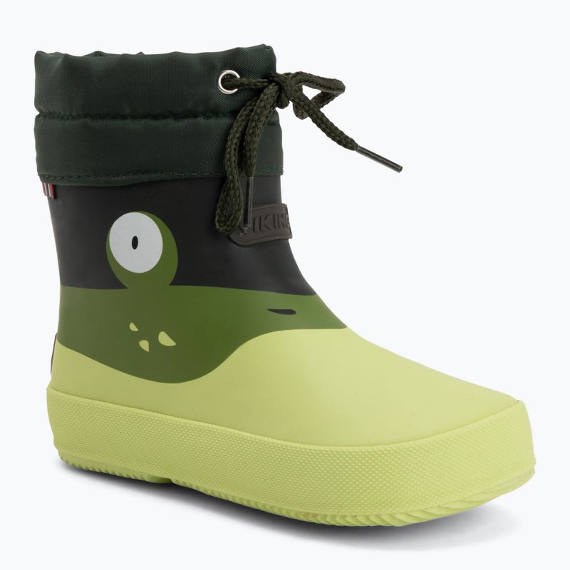 Stivali per bambini Viking Footwear Alv Barefoot Paw Print verde chiaro/verde