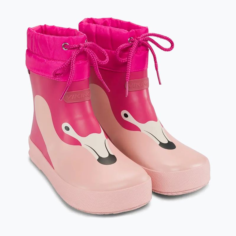 Stivali per bambini Viking Footwear Alv Barefoot Paw Print rosa chiaro/magenta 10