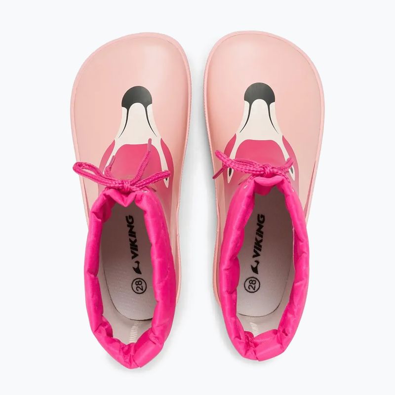 Stivali per bambini Viking Footwear Alv Barefoot Paw Print rosa chiaro/magenta 12