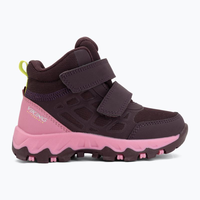 Scarpe per bambini Viking Footwear Track Mid 2V Impermeabili prugna/multi 2