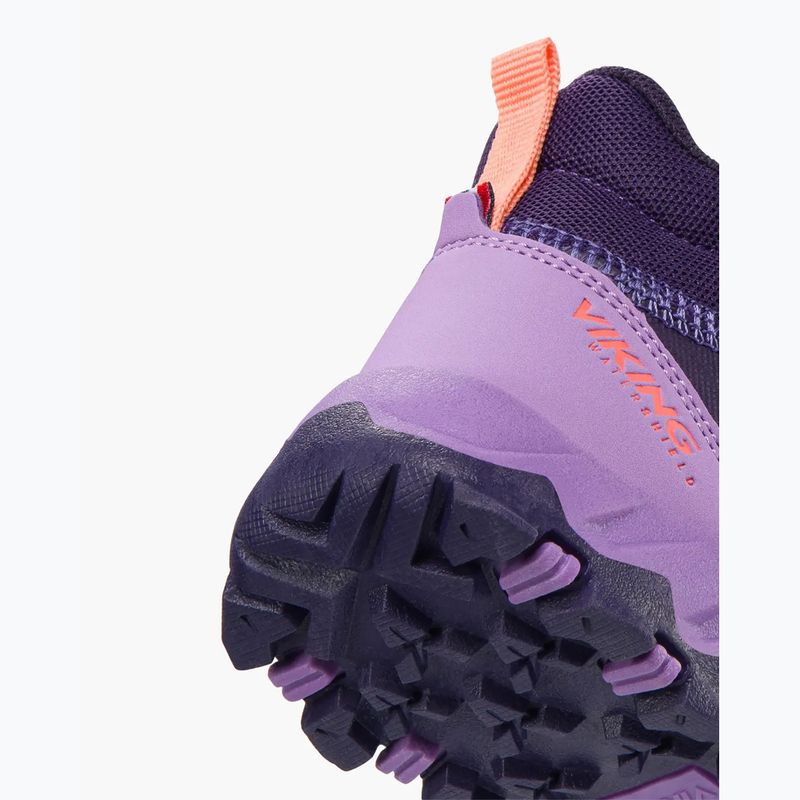 Scarpe per bambini Viking Track Mid 2V Waterproof plum/multi 6
