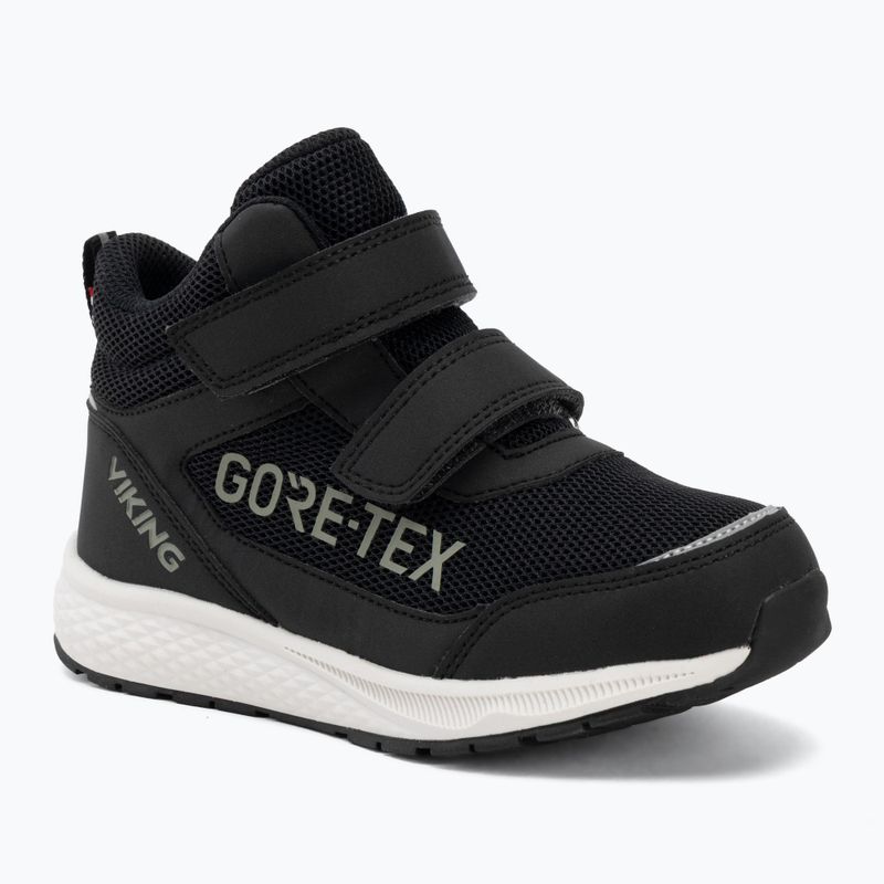 Scarpe per bambini Viking Footwear Bouncy Mid 2V Gore-Tex nere