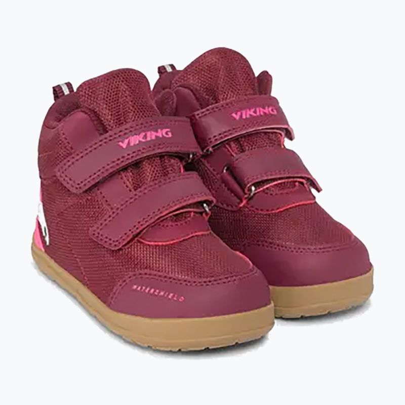 Scarpe barefoot per bambini Viking Footwear Alv Barefoot Mid 2V Waterproof bordeaux 10