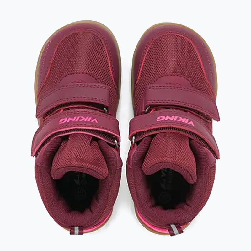 Scarpe barefoot per bambini Viking Footwear Alv Barefoot Mid 2V Waterproof bordeaux 13