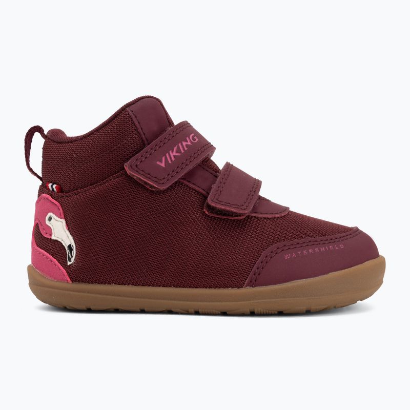 Scarpe barefoot bambino Viking Alv Barefoot Mid 2V Waterproof burgundy 2