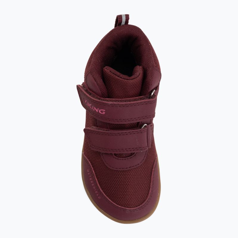 Scarpe barefoot bambino Viking Alv Barefoot Mid 2V Waterproof burgundy 5