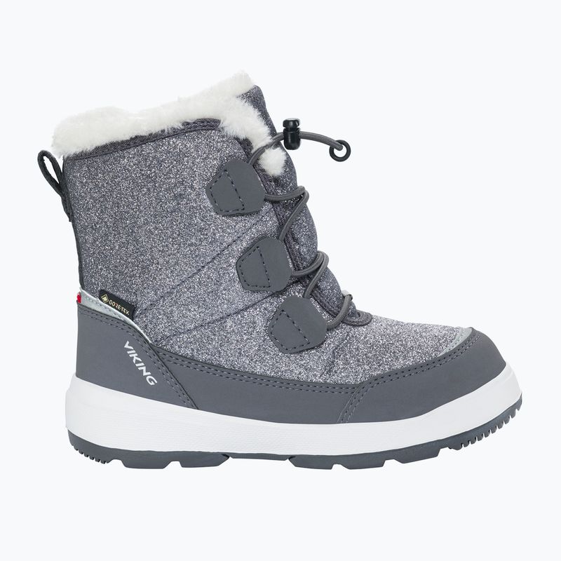 Doposci da bambino Viking Footwear Toasty Glitter Warm Gore-Tex Zip dark grey