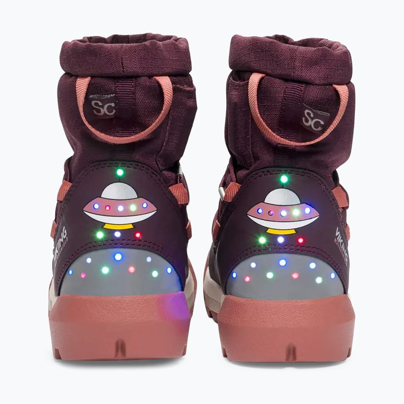 Doposci da bambino Viking Footwear Spaceship Warm SC Waterproof plum/pink 4
