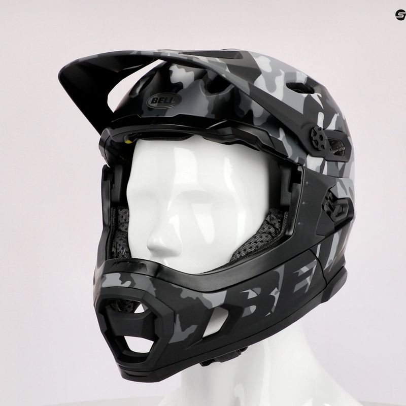 Casco bici Bell FF Super DH MIPS Spherical nero lucido opaco camo 9