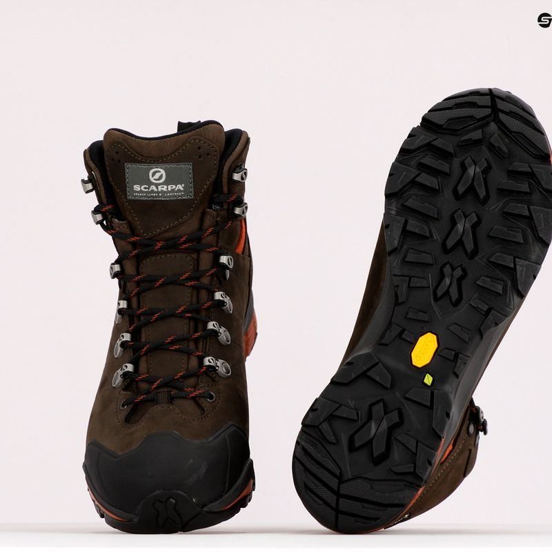 Scarponi da trekking da uomo SCARPA ZG Pro GTX caffè scuro/ruggine 10