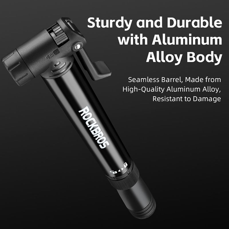 Pompa per bicicletta Rockbros 42320010 120psi nero 7