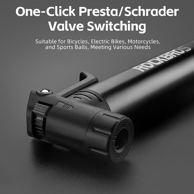 Pompa per bicicletta Rockbros 42320010 120psi nero 9