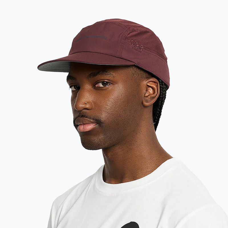 Cappello da baseball Ciele Athletics GOCap Comp Bars rosso vino scuro 5