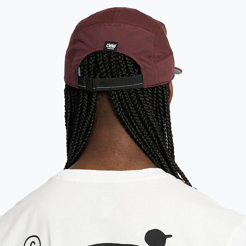 Cappello da baseball Ciele Athletics GOCap Comp Bars rosso vino scuro 6