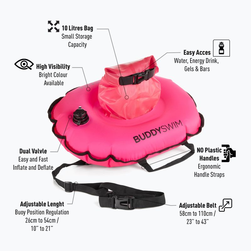 Boa di sicurezza BuddySwim Hydrastation 10 l pink 3