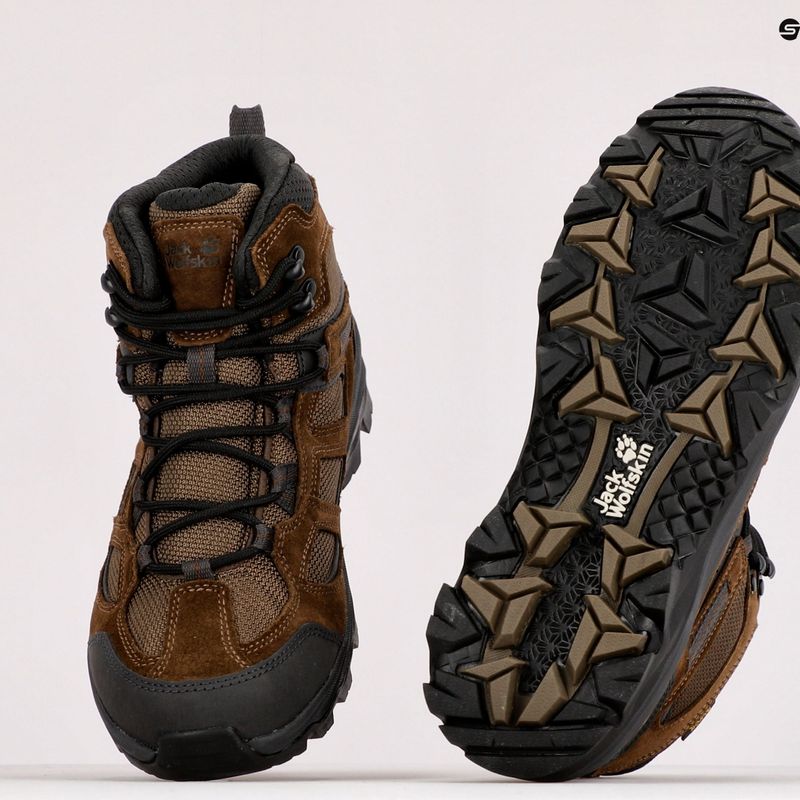 Jack Wolfskin stivali da trekking da uomo Vojo 3 Texapore Mid marrone/phantom 9