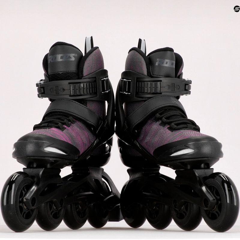 Roces Pattini a rotelle da donna Trama filo TIF nero/fuscia 9