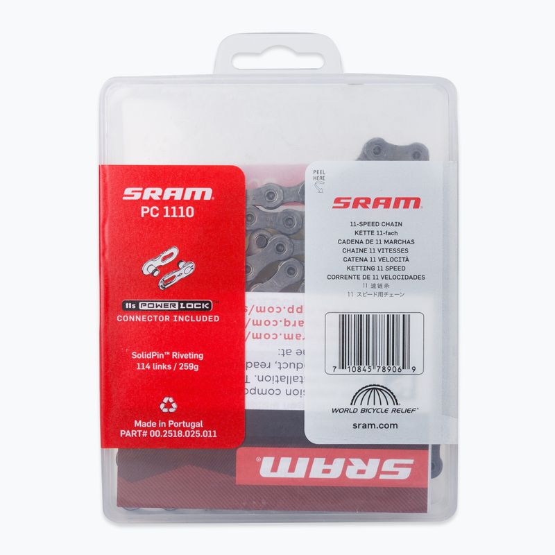 Catena bici SRAM CN PC1110 114LI W/ PWR.LCK 11S 1 grigio 2