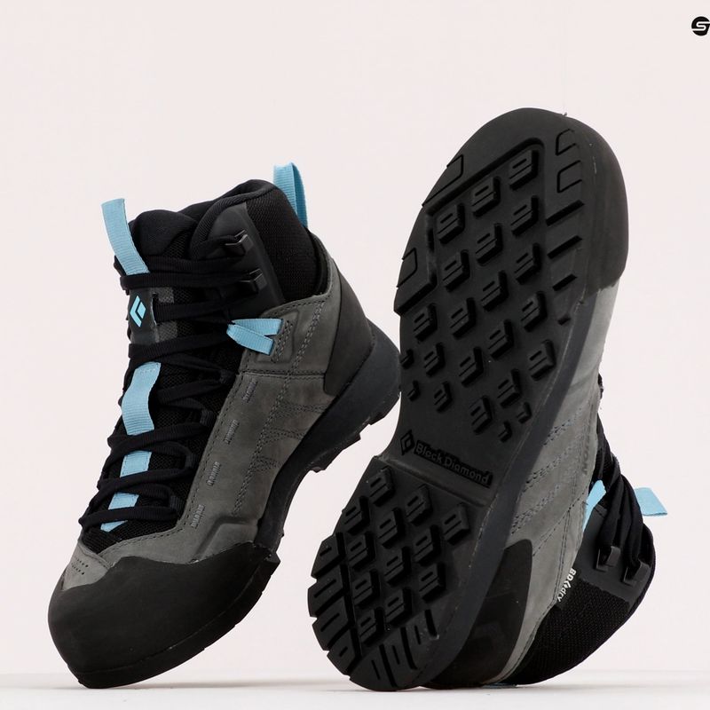 Donna Black Diamond Mission LT Mid WP Approach stivali grigio acciaio/blu carbone 9