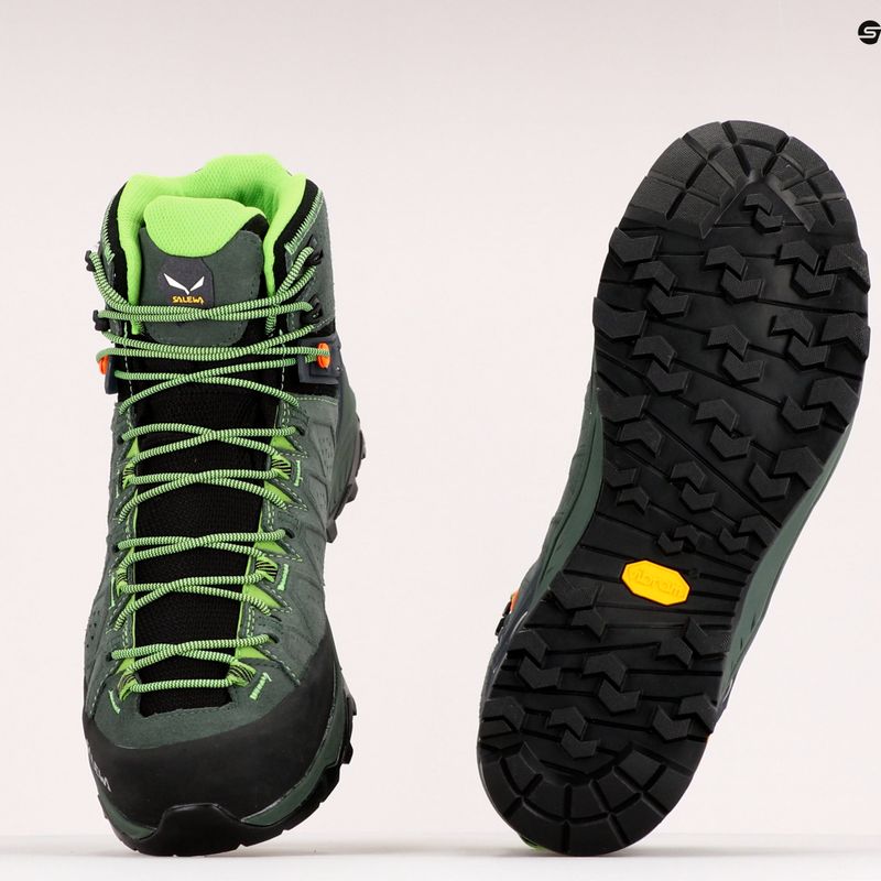 Scarponi da trekking da uomo Salewa Alp Trainer 2 Mid GTX verde grezzo/rana pallida 14